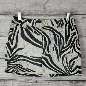Rogan Zebra Print Mini Skirt
